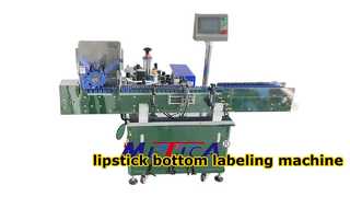 auto lipstick bottle bottom positoning labeling machine