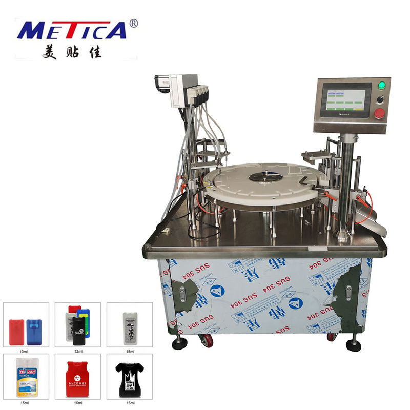 Pocket Card Perfume Bottle Monoblock Filling Capping Machine 1500BPH Automatic Type