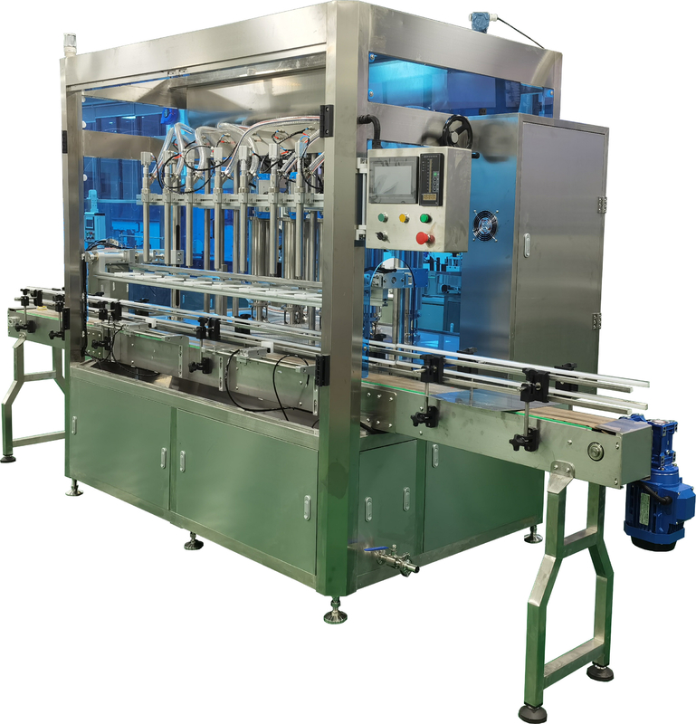 4-10 Filling Head Automatic Bottle Filling Machine 304/316 Stainless Steel Servo Driven