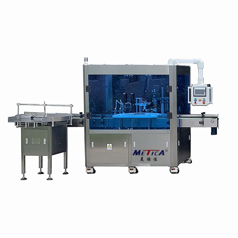 Entry-Level Automatic Essential Oil Bottle Filling Crimping Machine 1200-1800BPH 2-Head Gear Pump Single Crimp