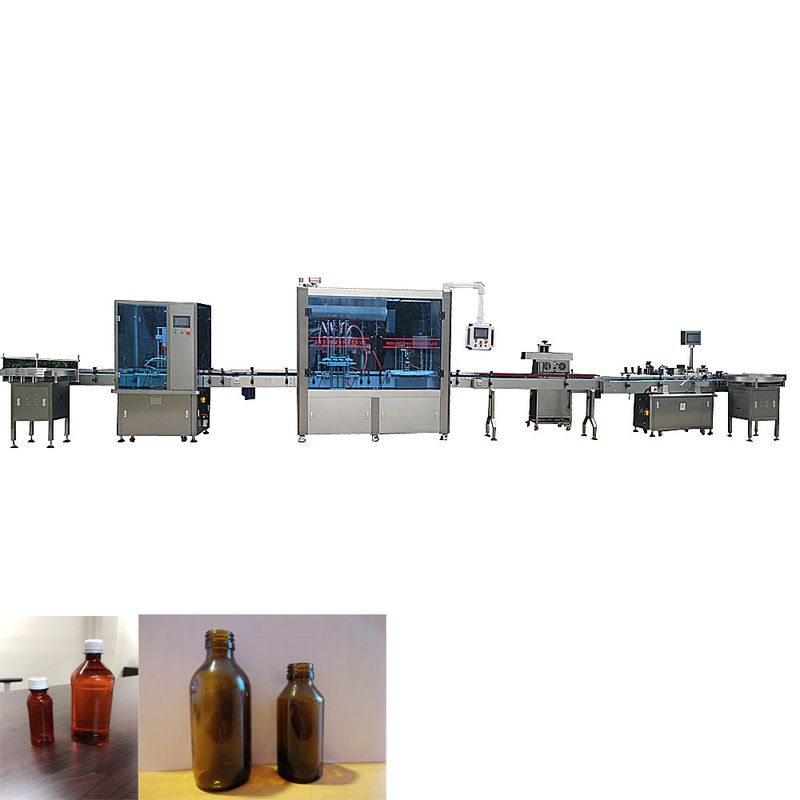8000mm Length Bottling Production Line Automatic Syrup Filling Machine