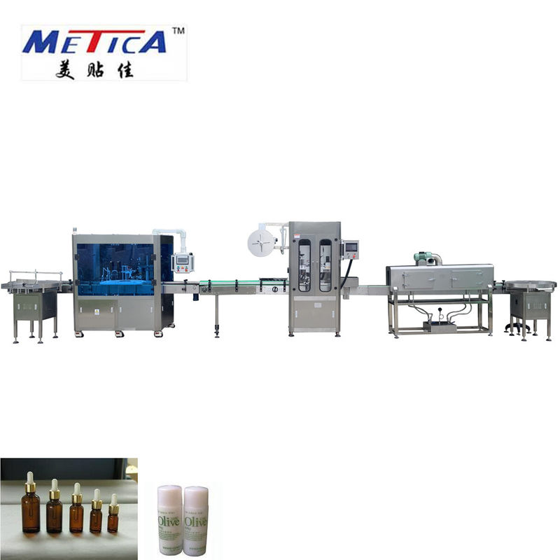 METICA CBD Oil Bottling And Labeling Machine 0.6-0.8Mpa Glass Bottle Filling Machine