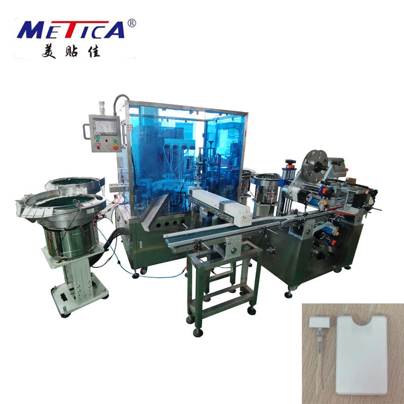 220V 2kw Monoblock Filling And Capping Machine Hand Sanitizer Filling Line
