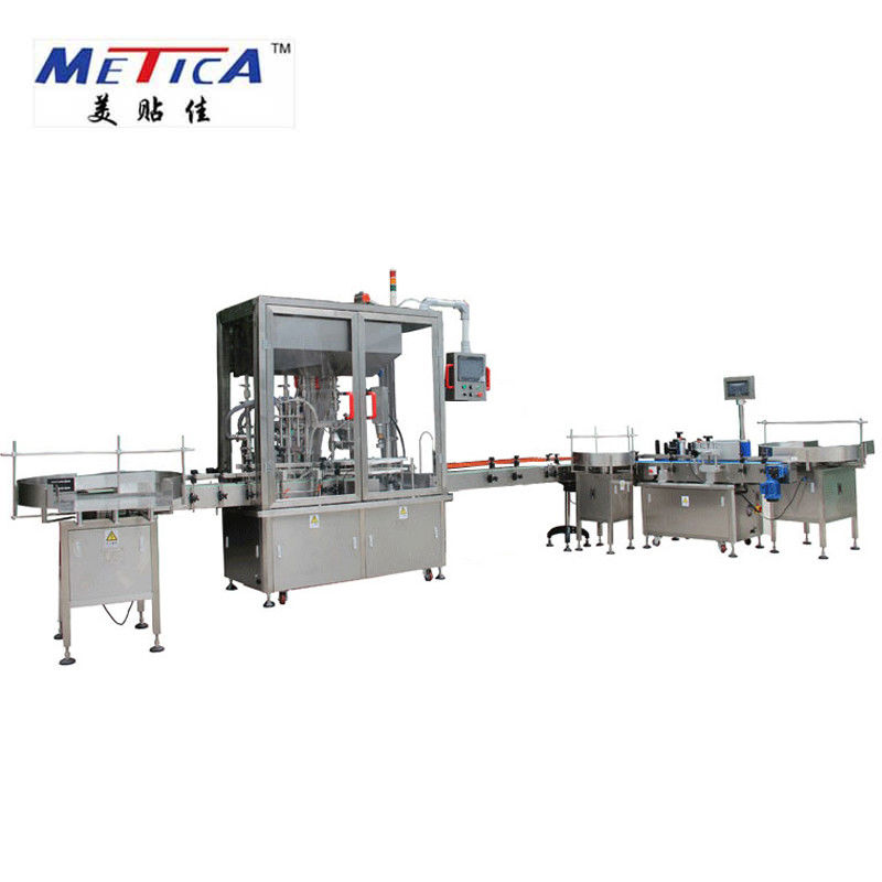 METICA Syrup Bottling Production Line Pet Bottle Filling And Capping Machine