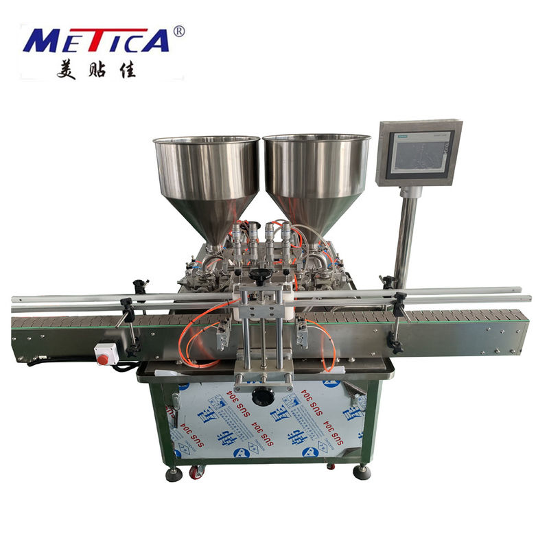 PLC programmable Small Scale Bottle Filling Machine , Viscous Liquid Filling Machine