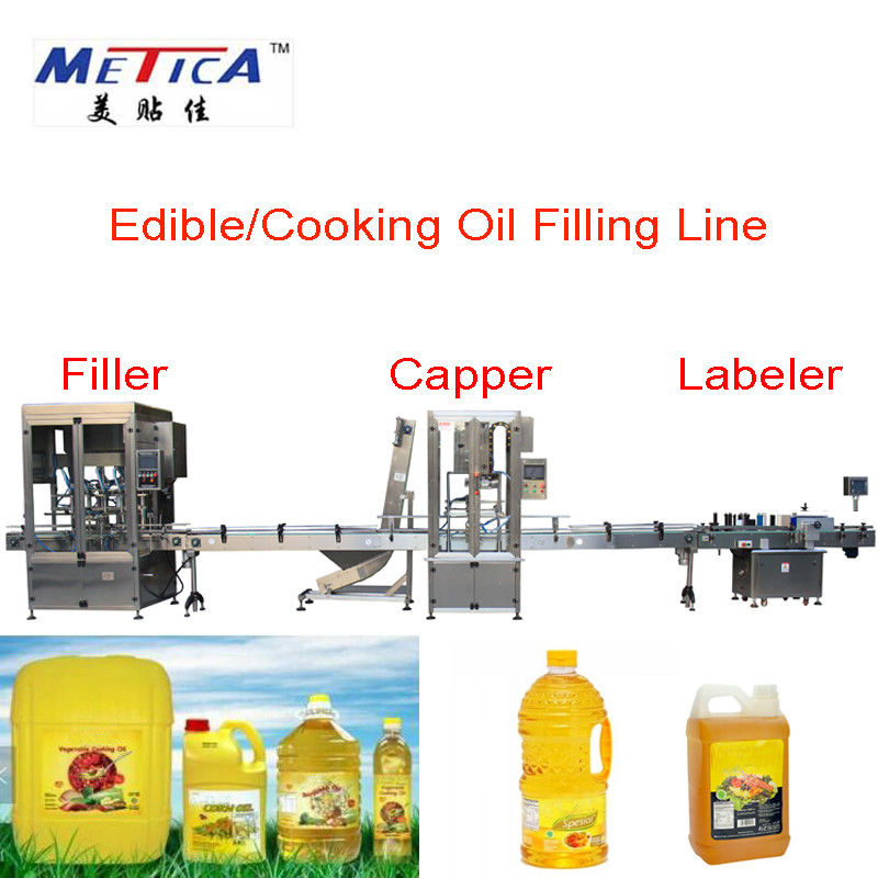 5L Edible Oil Filling Capping And Labeling Machine