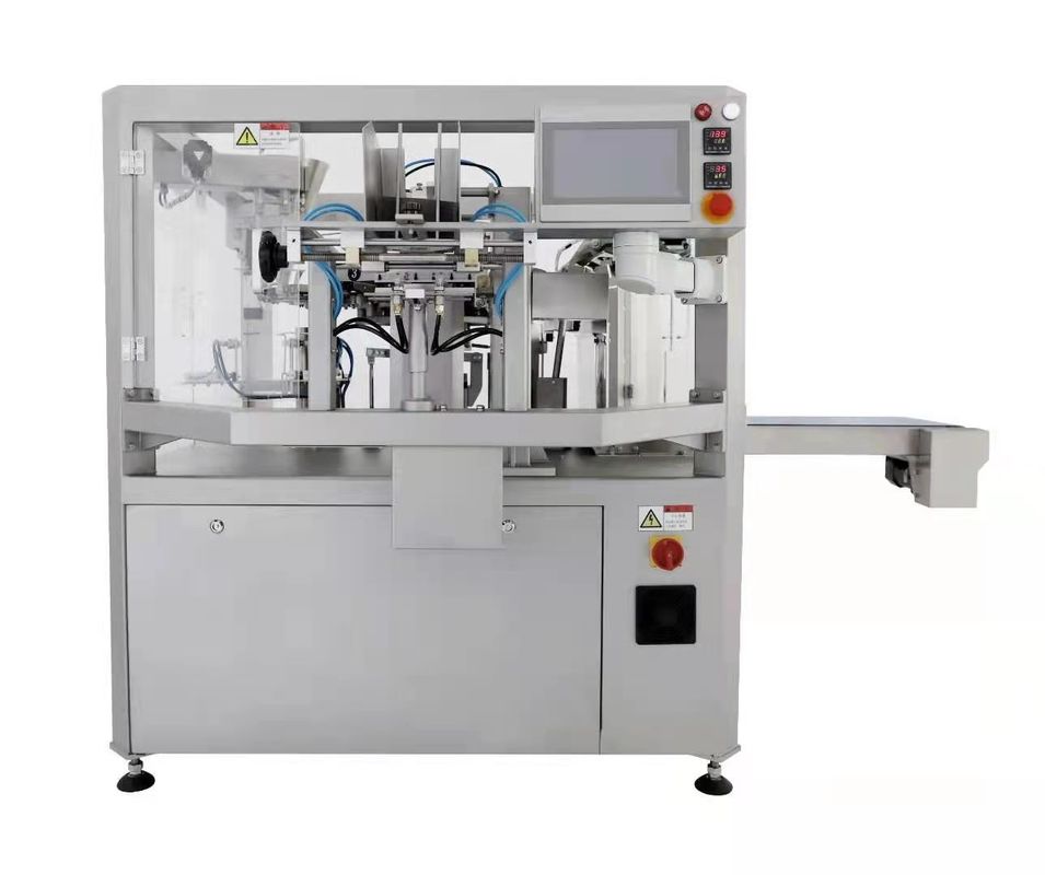 380V 8.5KW Stand Up Pouch Filling And Sealing Machine Servo Motor Driven