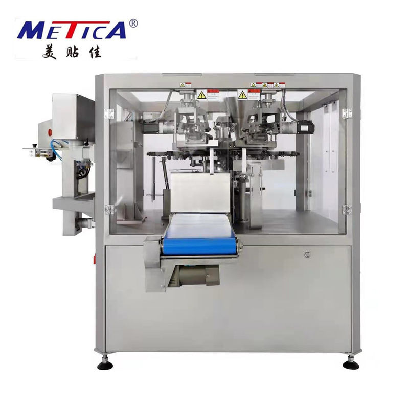 380V 8.5KW Stand Up Pouch Filling And Sealing Machine Servo Motor Driven
