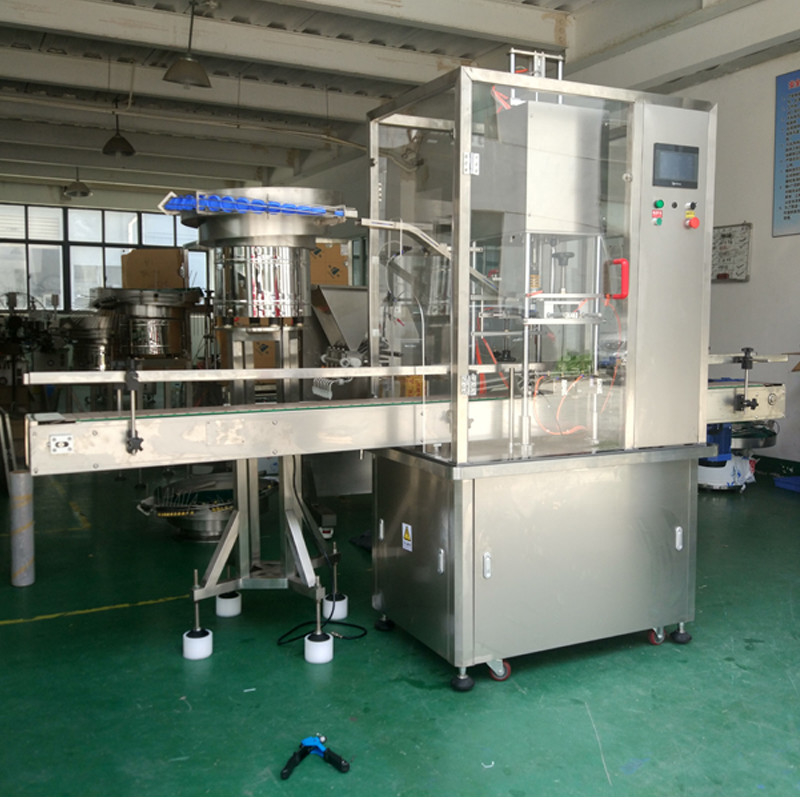 80mm Edible Oil Bottle Capping Machine 1000bph Linear Screw Capping Machine